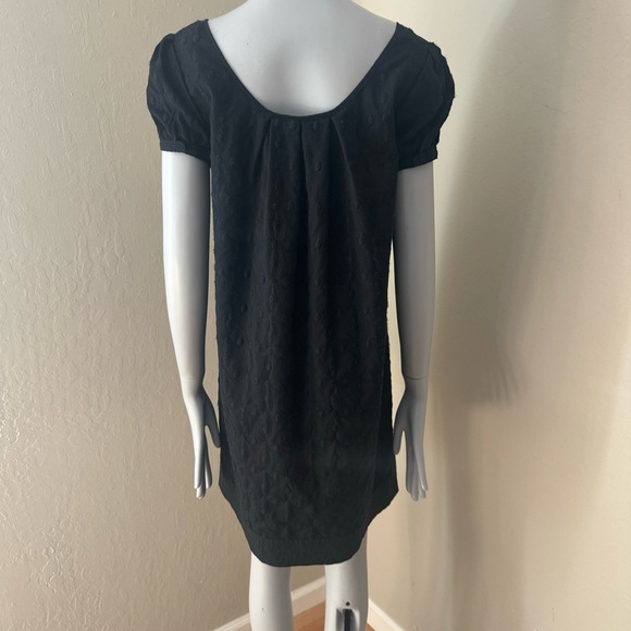 JUICY COUTURE Embroidered Shift Dress Black 100% Cotton A-Line Scoop Neck Size 6 - Picture 9 of 15
